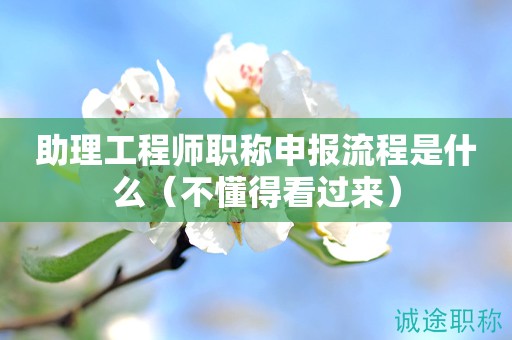 助理工程師職稱申報(bào)流程是什么（不懂得看過來）