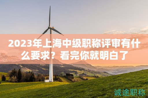 2024年上海中級(jí)職稱評(píng)審有什么要求？看完你就明白了