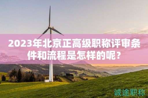 2023年北京正高級(jí)職稱評(píng)審條件和流程是怎樣的呢？