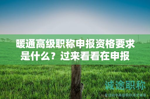 暖通高級(jí)職稱申報(bào)資格要求是什么？過來看看在申報(bào)