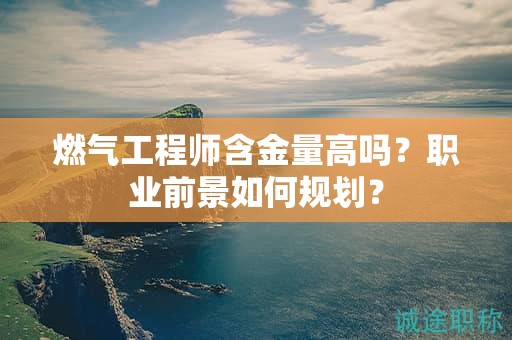 燃氣工程師含金量高嗎？職業(yè)前景如何規(guī)劃？