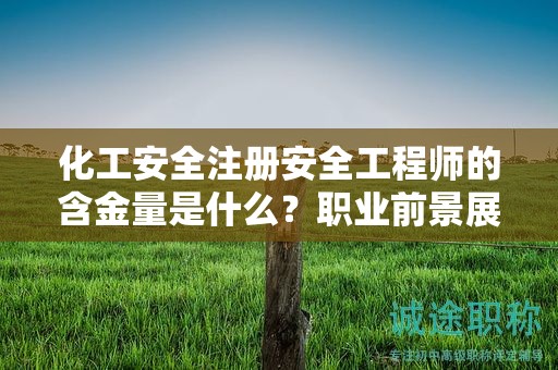 化工安全注冊(cè)安全工程師的含金量是什么？職業(yè)前景展望