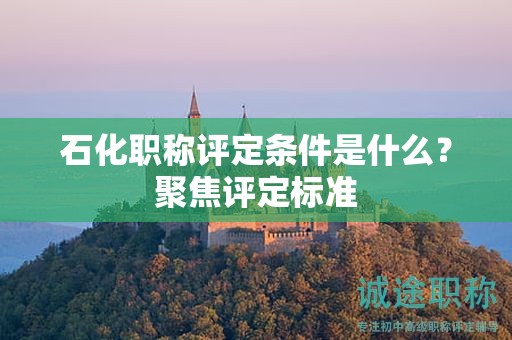 石化職稱評定條件是什么？聚焦評定標(biāo)準(zhǔn)