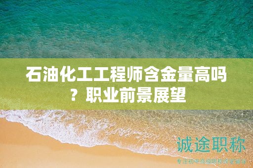 石油化工工程師含金量高嗎？職業(yè)前景展望