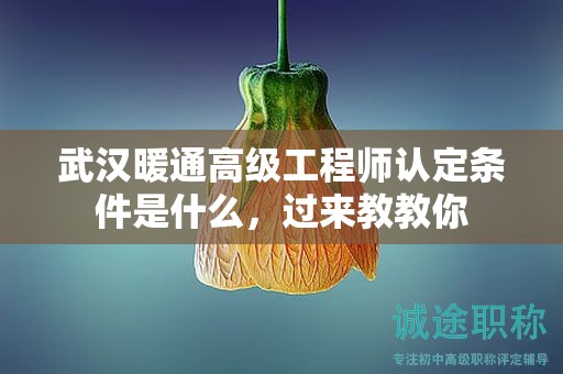 武漢暖通高級工程師認(rèn)定條件是什么，過來教教你