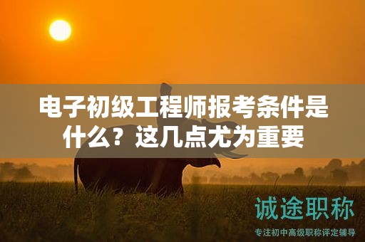 電子初級(jí)工程師報(bào)考條件是什么？這幾點(diǎn)尤為重要