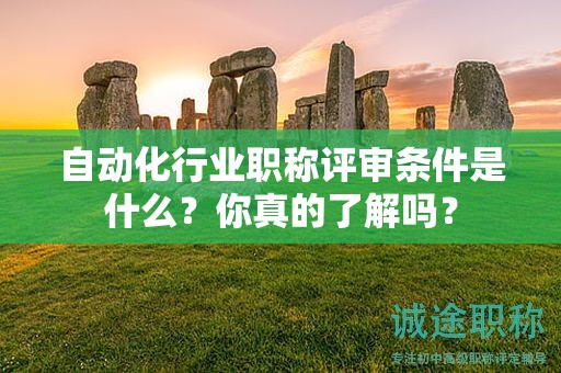 2024年自動化行業(yè)職稱評審條件是什么？你真的了解嗎？