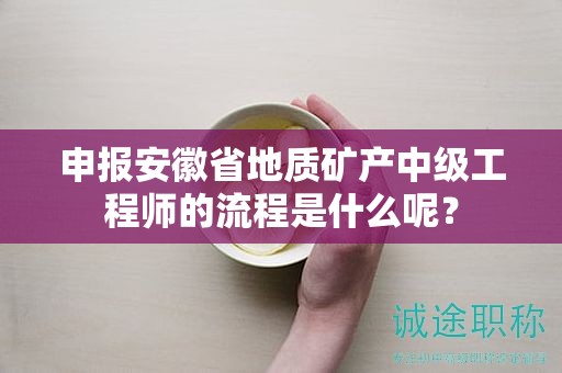 申報安徽省地質(zhì)礦產(chǎn)中級工程師的流程是什么呢？