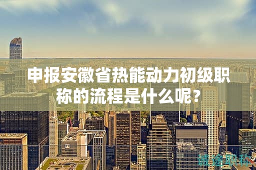 申報(bào)安徽省熱能動(dòng)力初級(jí)職稱的流程是什么呢？