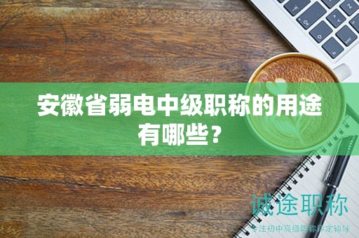 安徽省弱電中級職稱的用途有哪些？