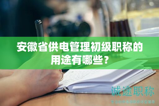 安徽省供電管理初級職稱的用途有哪些？