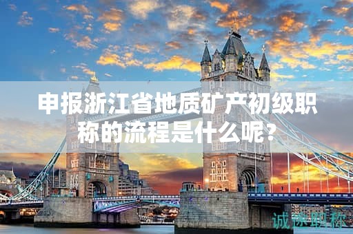 申報浙江省地質(zhì)礦產(chǎn)初級職稱的流程是什么呢？