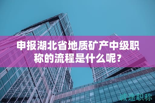 申報湖北省地質(zhì)礦產(chǎn)中級職稱的流程是什么呢？
