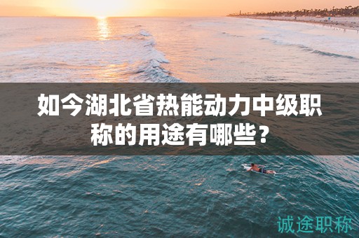 如今湖北省熱能動力中級職稱的用途有哪些？