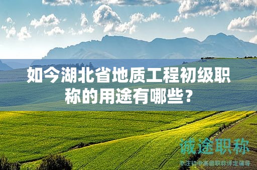 如今湖北省地質(zhì)工程初級(jí)職稱的用途有哪些？