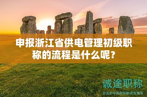 申報浙江省供電管理初級職稱的流程是什么呢？