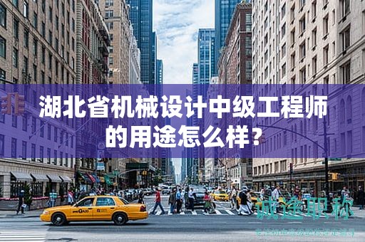 湖北省機(jī)械設(shè)計(jì)中級工程師的用途怎么樣？