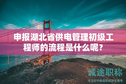 申報(bào)湖北省供電管理初級工程師的流程是什么呢？