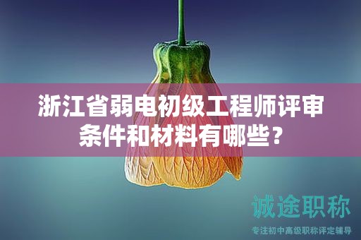 浙江省弱電初級(jí)工程師評(píng)審條件和材料有哪些？