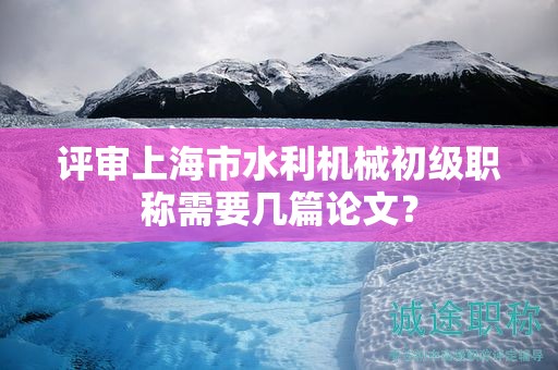 評審上海市水利機械初級職稱需要幾篇論文？