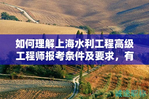 如何理解上海水利工程高級(jí)工程師報(bào)考條件及要求，有何特別之處？