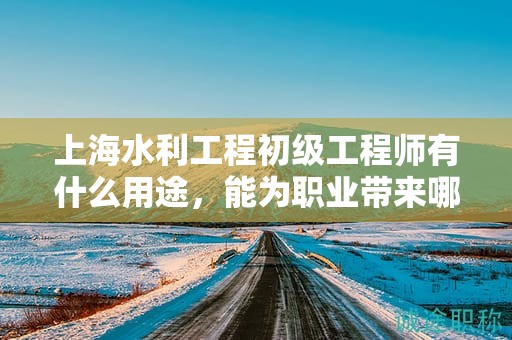 上海水利工程初級工程師有什么用途，能為職業(yè)帶來哪些好處？