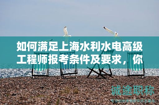 如何滿足上海水利水電高級工程師報考條件及要求，你需要知道什么？