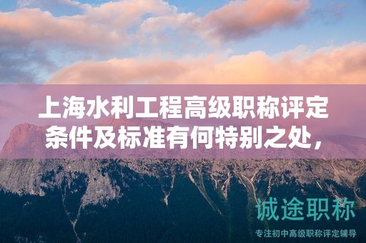 上海水利工程高級職稱評定條件及標(biāo)準(zhǔn)有何特別之處，怎么理解？