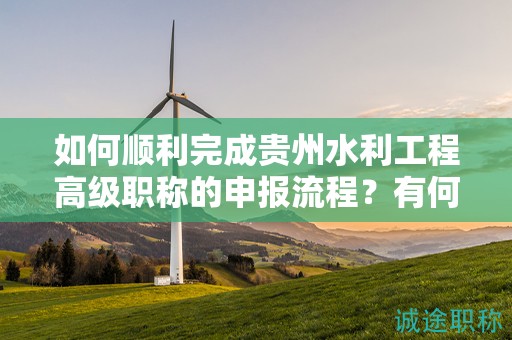 如何順利完成貴州水利工程高級職稱的申報流程？有何關(guān)鍵步驟需注意？