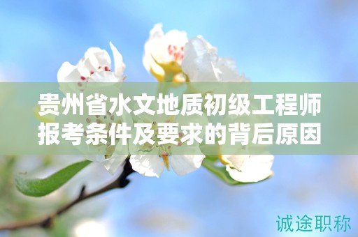 貴州省水文地質(zhì)初級工程師報(bào)考條件及要求的背后原因是什么？