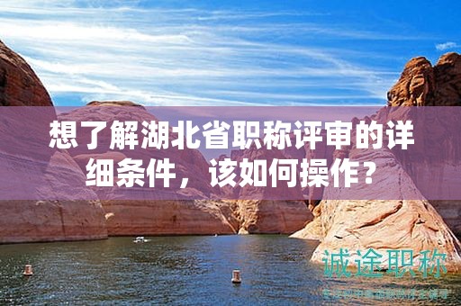 想了解湖北省職稱評審的詳細(xì)條件，該如何操作？