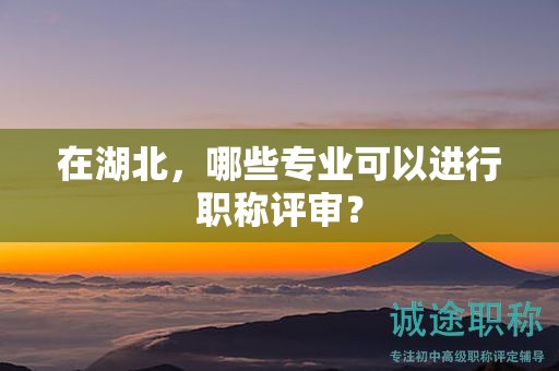 在湖北，哪些專業(yè)可以進行職稱評審？