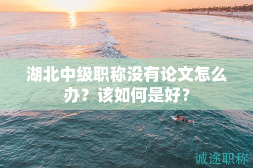 湖北中級(jí)職稱沒有論文怎么辦？該如何是好？