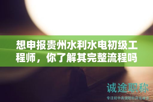 想申報(bào)貴州水利水電初級(jí)工程師，你了解其完整流程嗎？