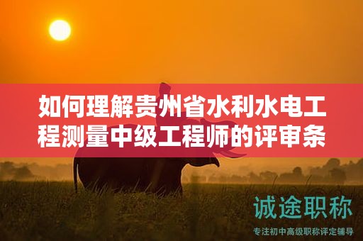 如何理解貴州省水利水電工程測(cè)量中級(jí)工程師的評(píng)審條件？