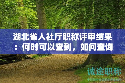 湖北省人社廳職稱評(píng)審結(jié)果：何時(shí)可以查到，如何查詢？