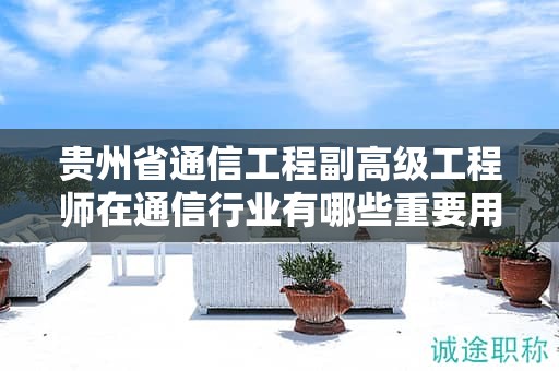 貴州省通信工程副高級工程師在通信行業(yè)有哪些重要用途？