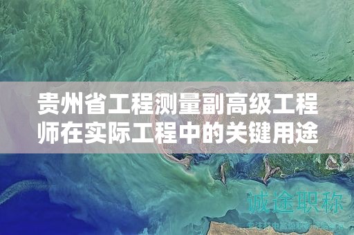 貴州省工程測量副高級工程師在實際工程中的關(guān)鍵用途有哪些？