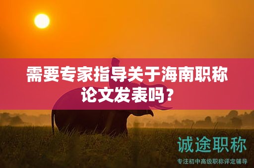 需要專家指導(dǎo)關(guān)于海南職稱論文發(fā)表嗎？