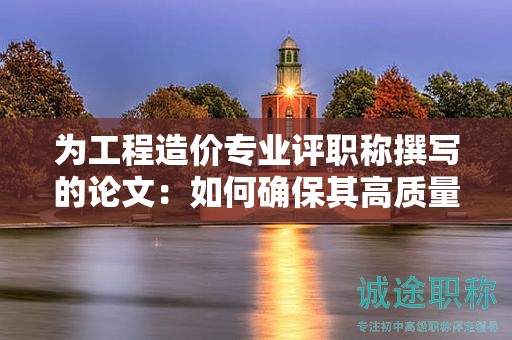 為工程造價(jià)專業(yè)評職稱撰寫的論文：如何確保其高質(zhì)量？