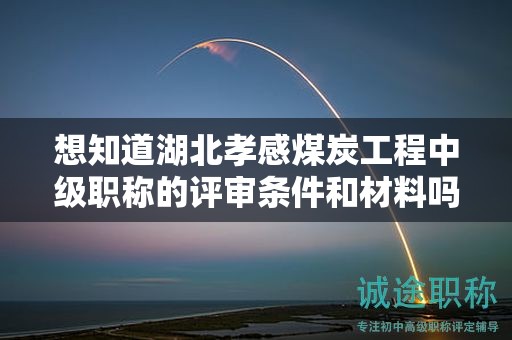 想知道湖北孝感煤炭工程中級職稱的評審條件和材料嗎？