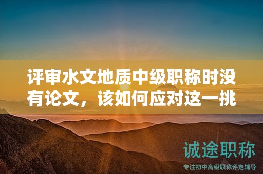 評審水文地質(zhì)中級職稱時沒有論文，該如何應(yīng)對這一挑戰(zhàn)？