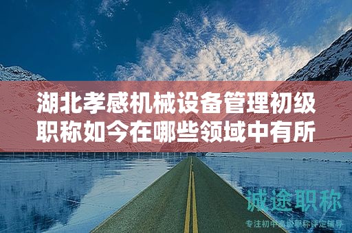 湖北孝感機(jī)械設(shè)備管理初級(jí)職稱如今在哪些領(lǐng)域中有所作為？
