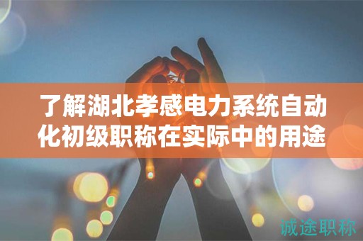 了解湖北孝感電力系統(tǒng)自動化初級職稱在實際中的用途了嗎？