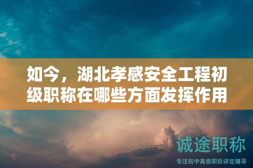 如今，湖北孝感安全工程初級職稱在哪些方面發(fā)揮作用？