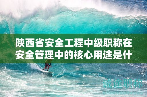陜西省安全工程中級職稱在安全管理中的核心用途是什么？