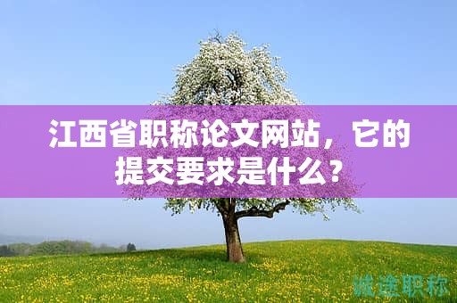 江西省職稱(chēng)論文網(wǎng)站，它的提交要求是什么？
