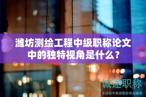 濰坊測繪工程中級職稱論文中的獨特視角是什么？
