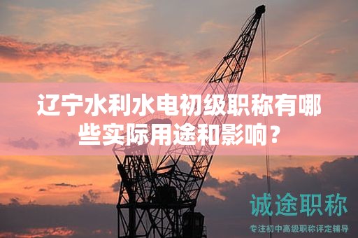 遼寧水利水電初級(jí)職稱有哪些實(shí)際用途和影響？