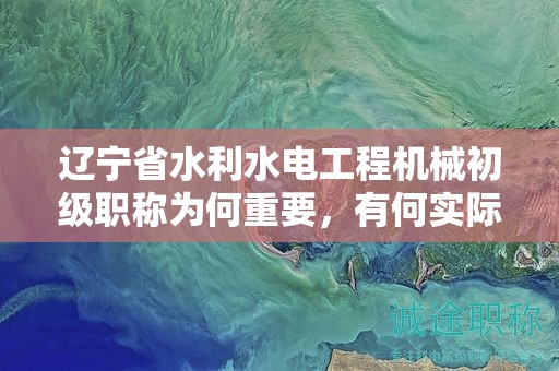 遼寧省水利水電工程機(jī)械初級(jí)職稱(chēng)為何重要，有何實(shí)際用途？
